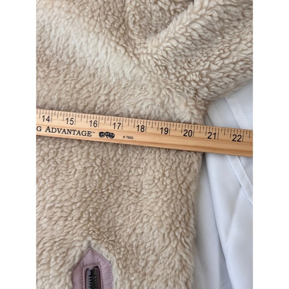 Patagonia Women's Fleece Jacket Cozy Sherpa Full Zip Tan Beige Size Large EUC - Picture 15 of 15